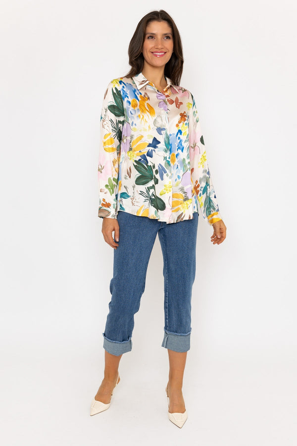 Carraig Donn Multi Coloured Sateen Print Shirt