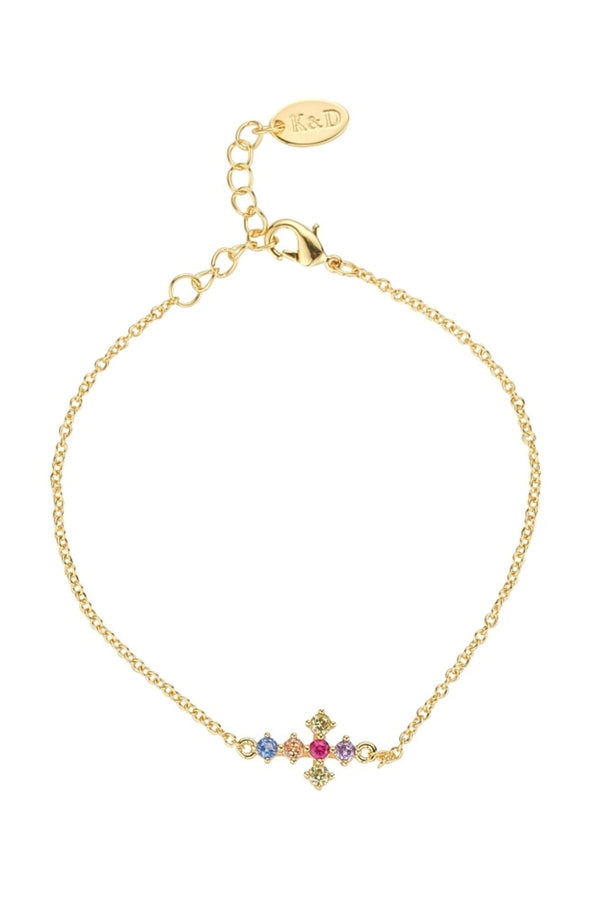 Carraig Donn Multicoloured Cross Bracelet