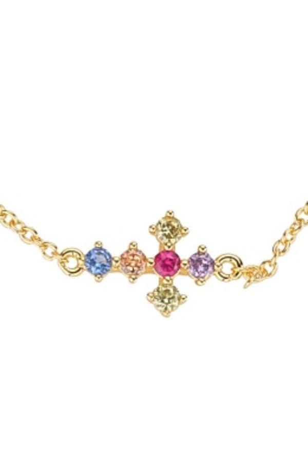 Carraig Donn Multicoloured Cross Bracelet