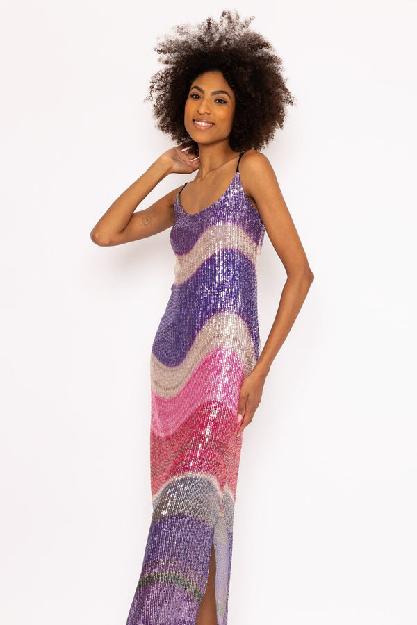 Carraig Donn Multicoloured Sequin Slip Midi Dress