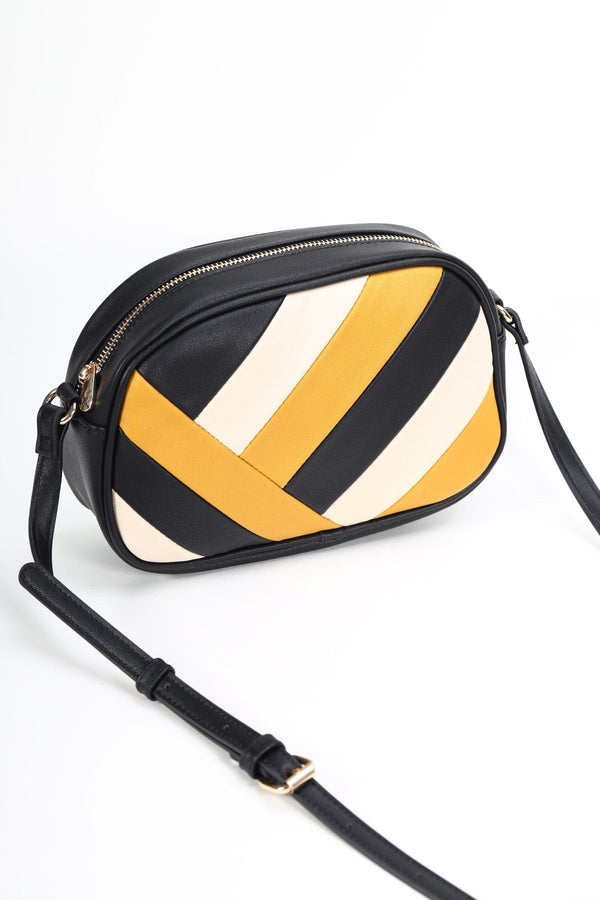 Carraig Donn Mustard Yellow Colour Panel Crossbody