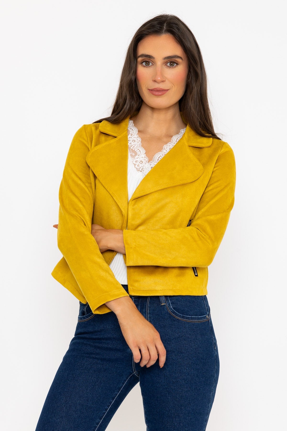 Mustard suede jacket best sale