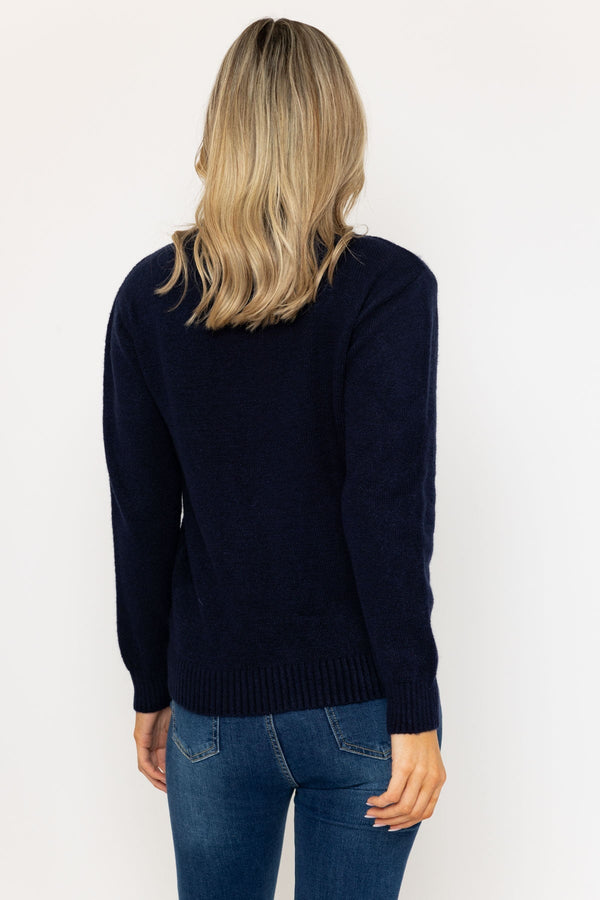 Carraig Donn My Love Heart Jumper in Navy