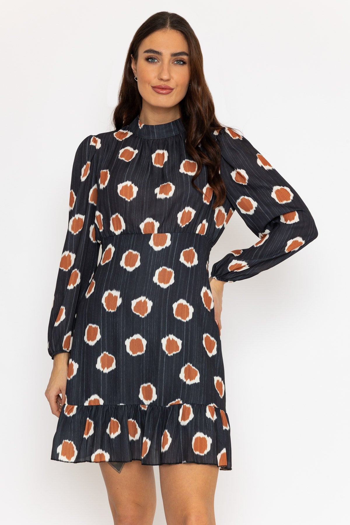 Mini print cheap dress