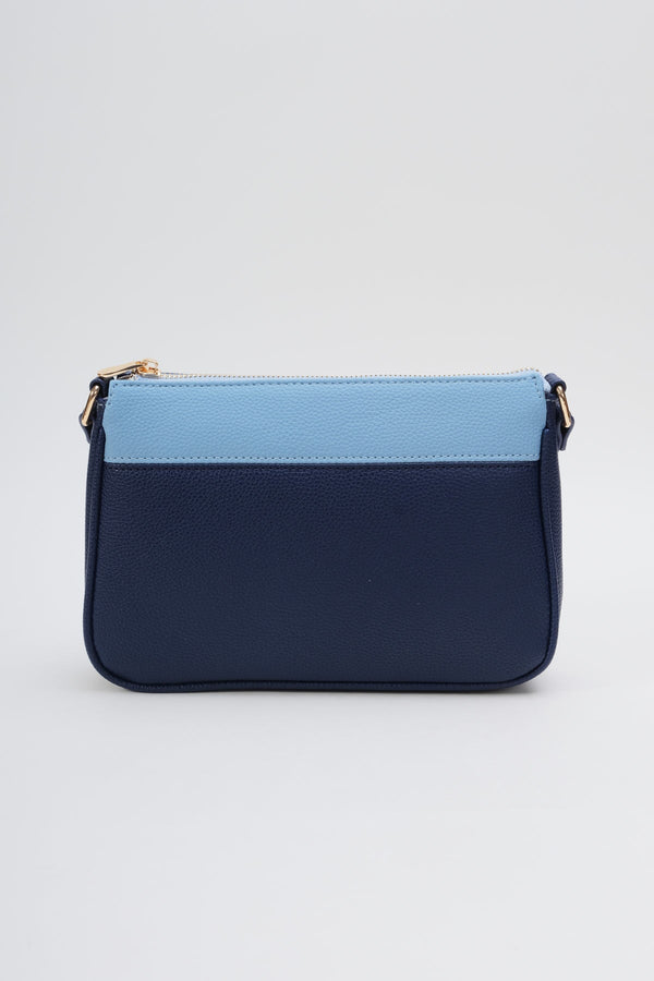 Carraig Donn Navy Contrast Colour Crossbody Bag