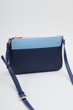 Navy Contrast Colour Crossbody Bag