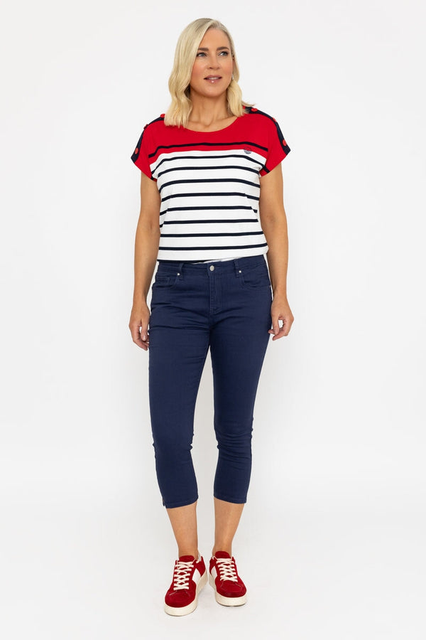 Carraig Donn Navy Crop Stretch Jeans