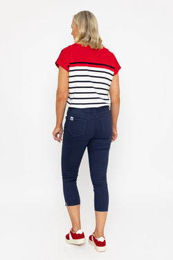 Carraig Donn Navy Crop Stretch Jeans