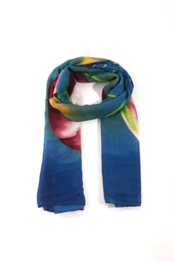 Carraig Donn Navy Floral Bloom Scarf