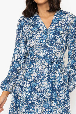 Carraig Donn Navy Floral Print Sinead Midi Dress