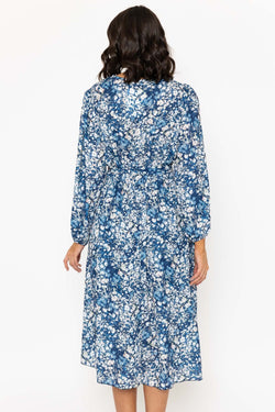 Carraig Donn Navy Floral Print Sinead Midi Dress