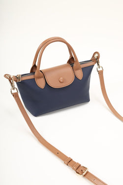 Carraig Donn Navy Mini Leather Shopper