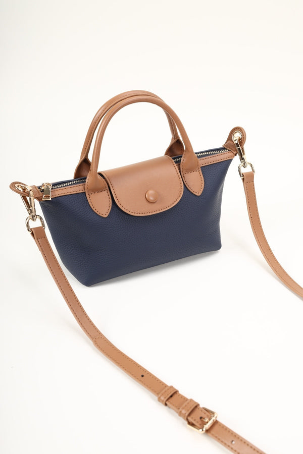 Carraig Donn Navy Mini Leather Shopper