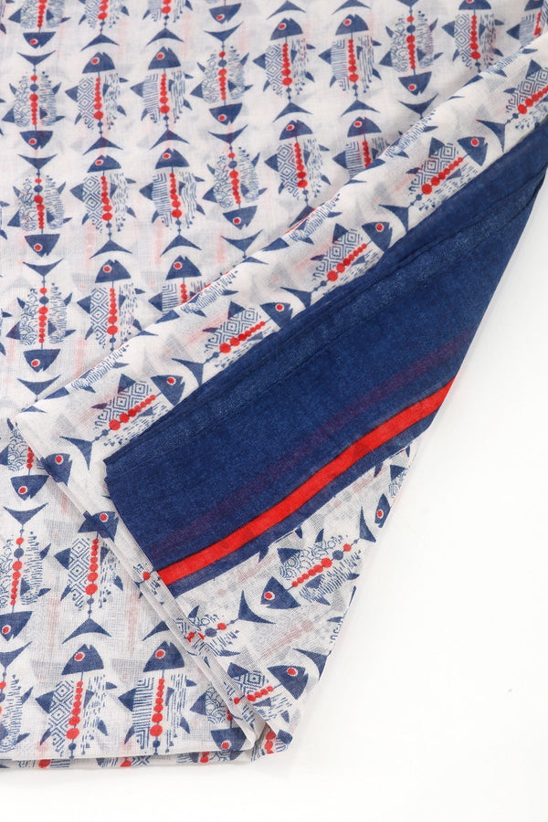 Carraig Donn Navy Nautical Print Scarf