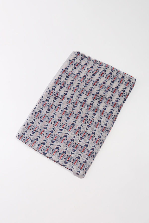 Carraig Donn Navy Nautical Print Scarf