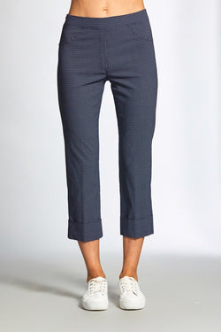 Carraig Donn Navy Polka Dot Print Trousers