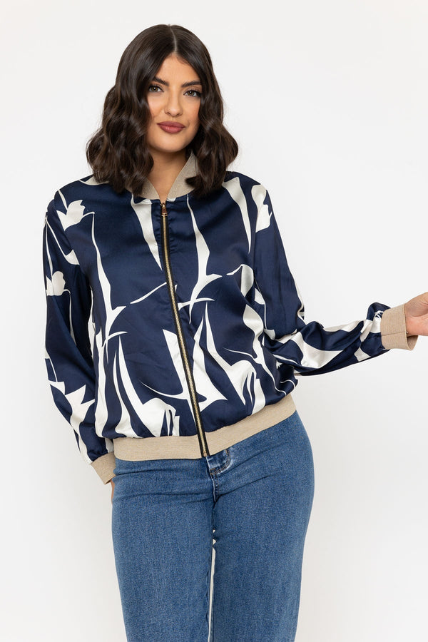 Carraig Donn Navy Printed Bomber Jacket