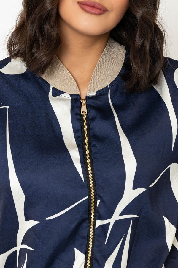 Carraig Donn Navy Printed Bomber Jacket