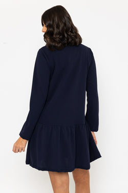 Carraig Donn Navy Pussybow Mini Dress