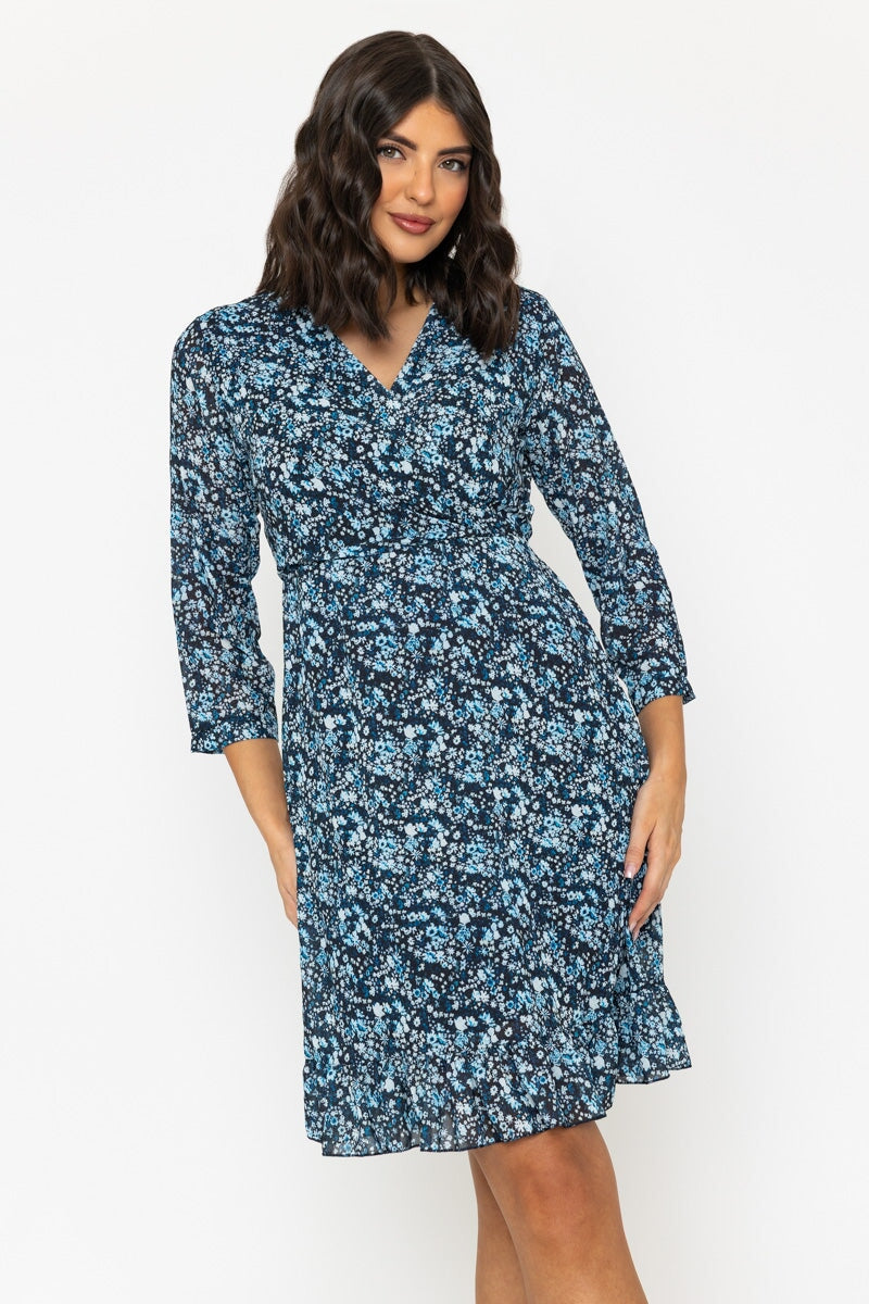 Navy Roisin Knee Length Dress