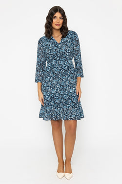 Carraig Donn Navy Roisin Knee Length Dress