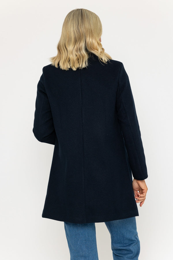 Carraig Donn One Button Coat in Navy