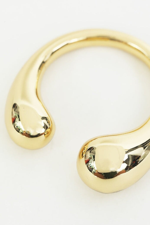 Carraig Donn Open Teardrop Detail Adjustable Gold Ring