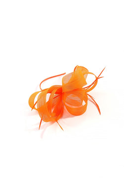 Carraig Donn Orange Ribbon Hairband Fascinator