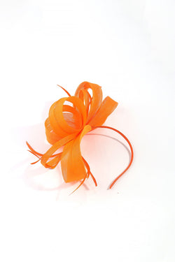 Carraig Donn Orange Ribbon Hairband Fascinator