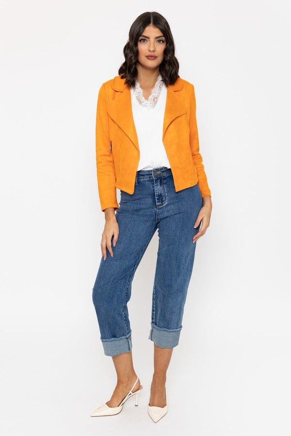 Carraig Donn Orange Suede Cover Up Jacket