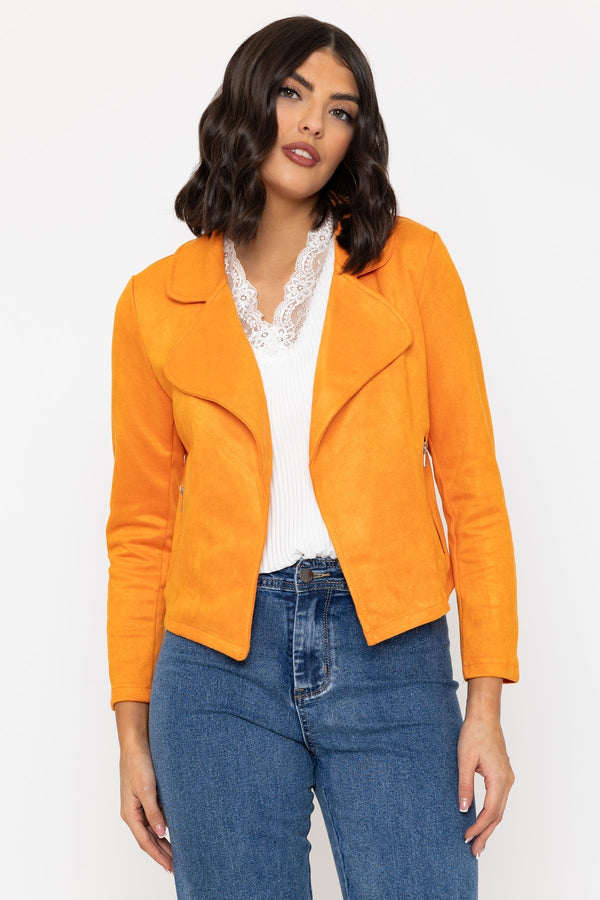 Carraig Donn Orange Suede Cover Up Jacket