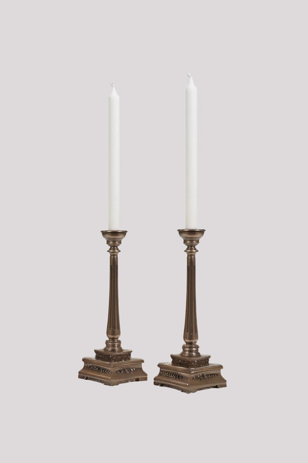 Carraig Donn Oriental Candle Holder Set Of 2 in Bronze