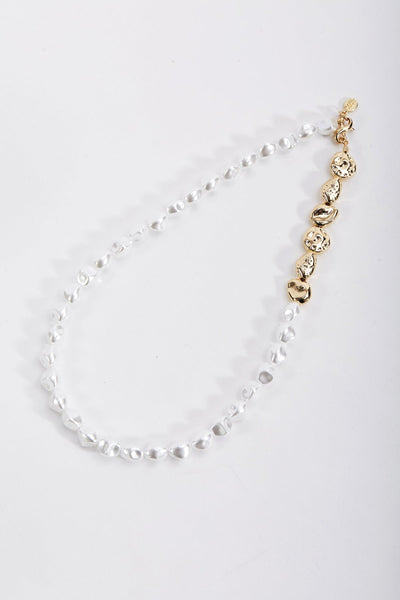 Carraig Donn Pearl and Gold Beaded Necklace
