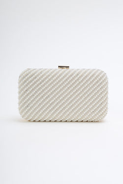 Carraig Donn Pearl Beaded Clutch Bag