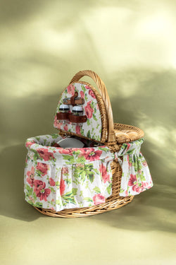 Carraig Donn Picnic Basket 2 Person Pink Floral