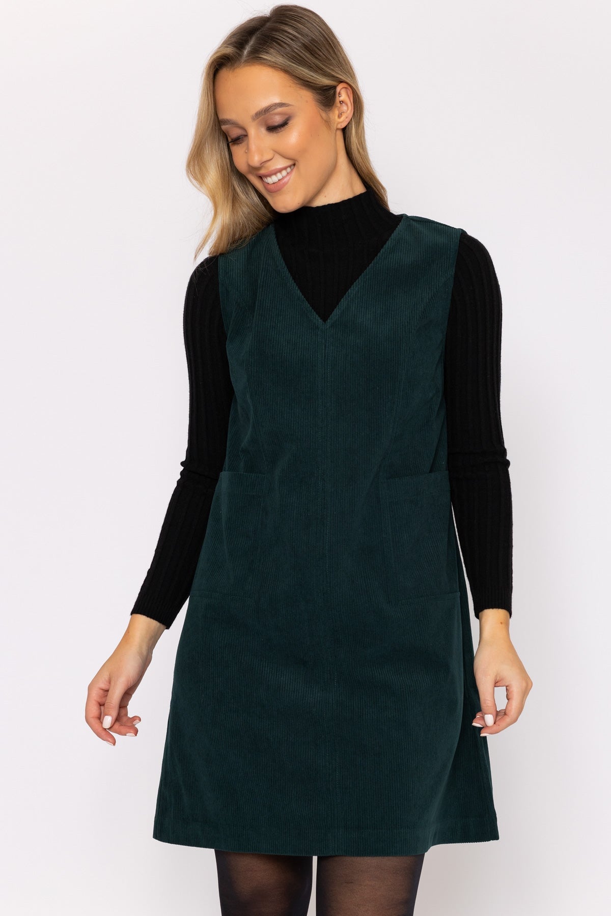 Dark green clearance pinafore dress