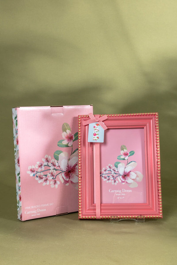 Carraig Donn Pink Beaded Trim Photo Frame 5x7inch