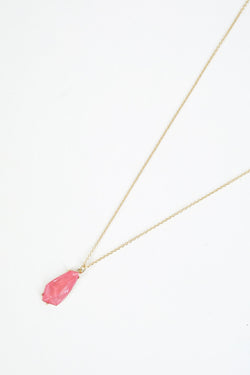 Carraig Donn Pink Crystal Gold Necklace