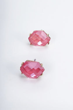 Carraig Donn Pink Crystal Stud Earrings