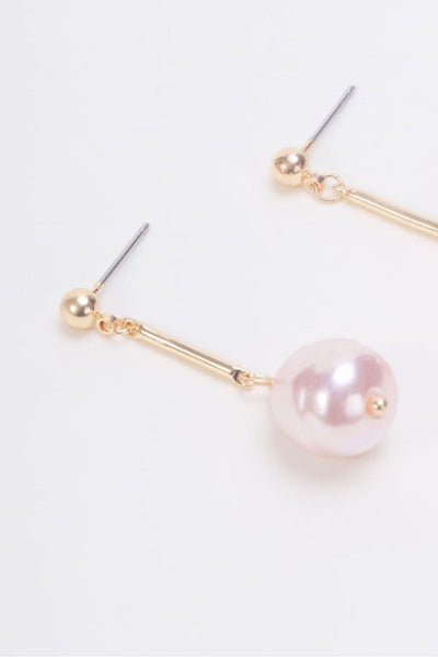 Carraig Donn Pink Faux Pearl Earrings