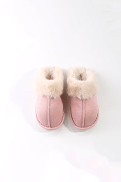 Carraig Donn Pink Faux Suede Mule Slippers