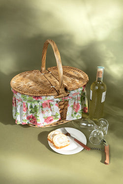 Carraig Donn Pink Floral 2 Person Picnic Basket