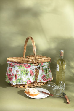 Carraig Donn Pink Floral 2 Person Picnic Basket