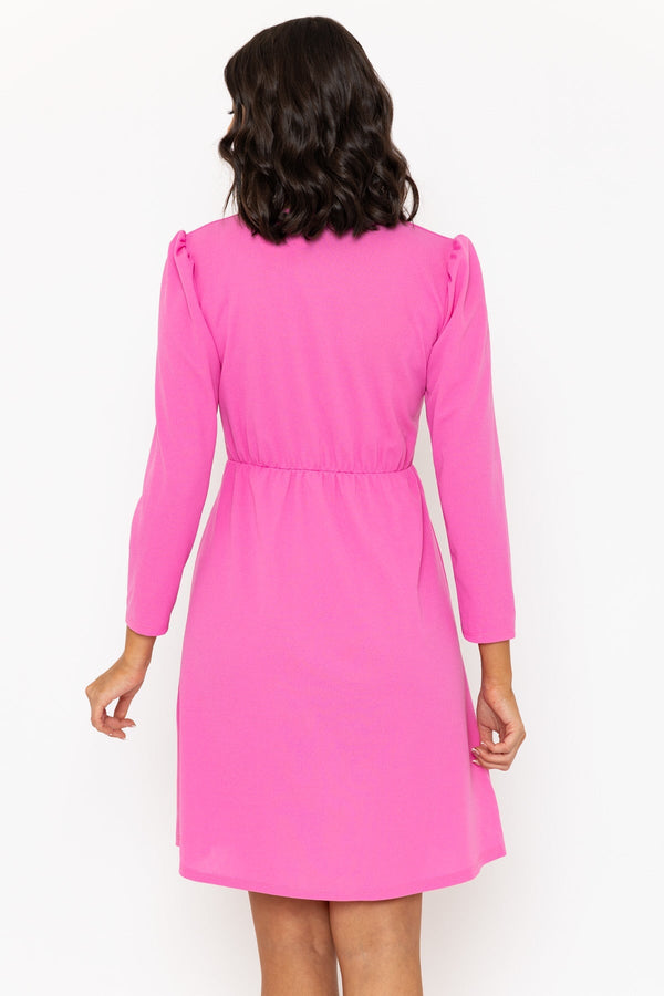 Carraig Donn Pink Long Sleeve Polly Mini Dress