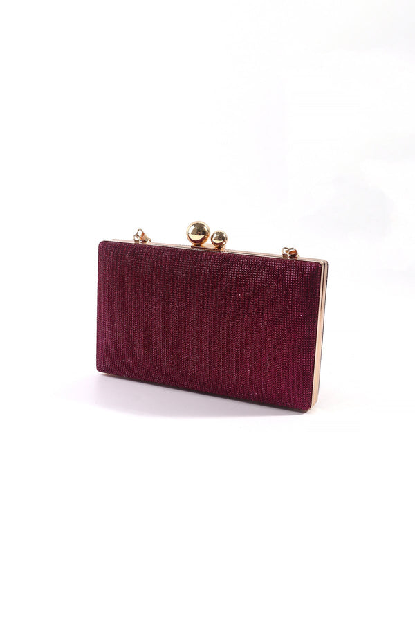 Carraig Donn Pink Lurex Hard Shell Clutch