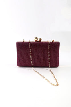 Carraig Donn Pink Lurex Hard Shell Clutch