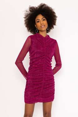 Carraig Donn Pink Lurex Kimora Mini Dress