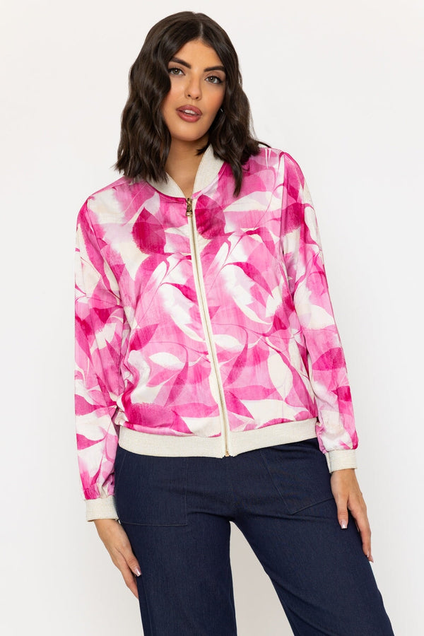 Carraig Donn Pink Printed Bomber Jacket