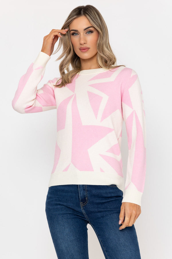 Carraig Donn Pink Star Knit Jumper