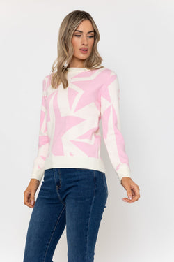 Carraig Donn Pink Star Knit Jumper